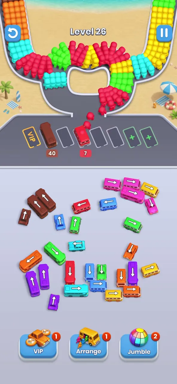 Long bus leaving the upper left corner of the open layout