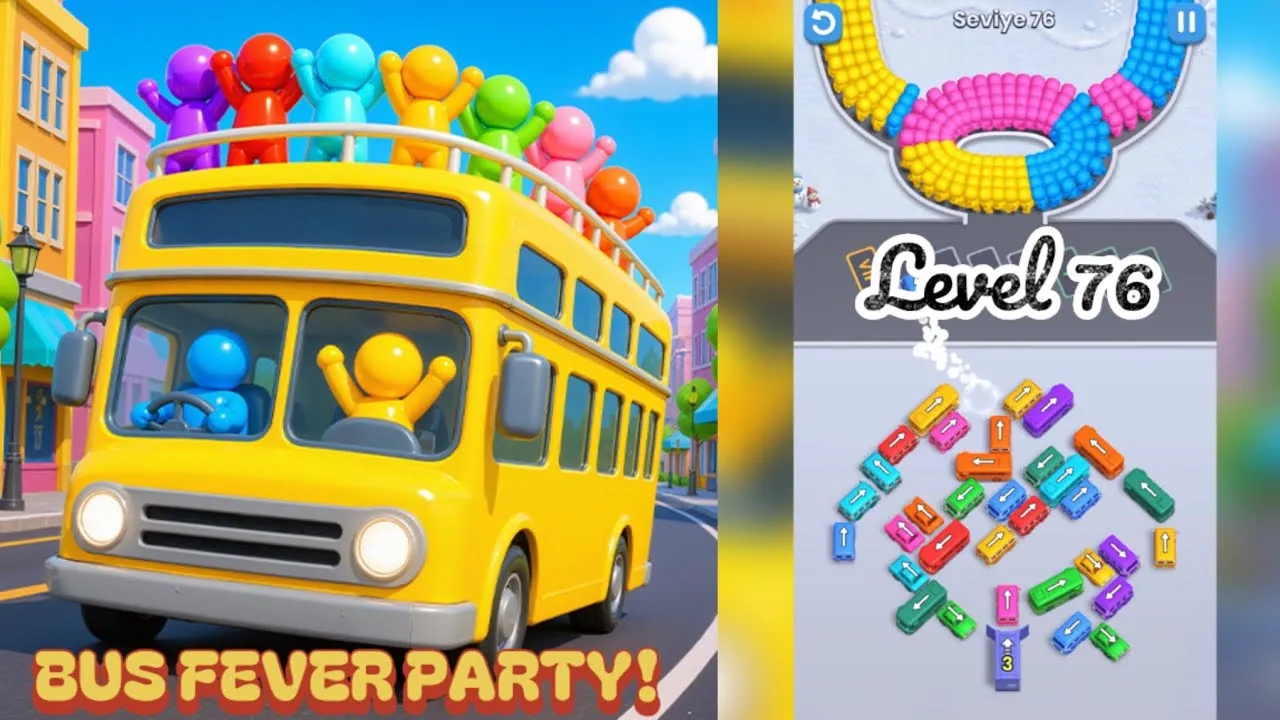 Bus Fever Party level 76 solution from start to finish