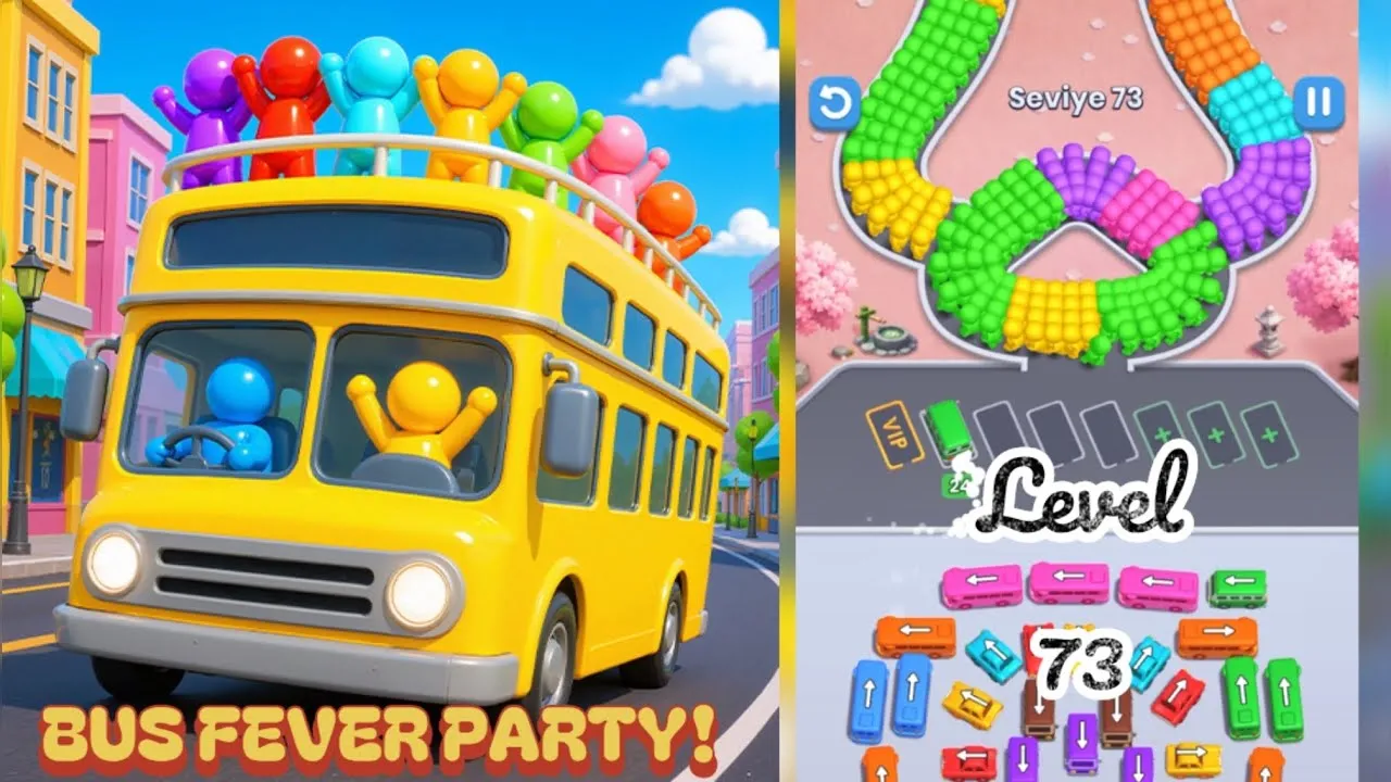 Bus Fever Party level 73 complete clear