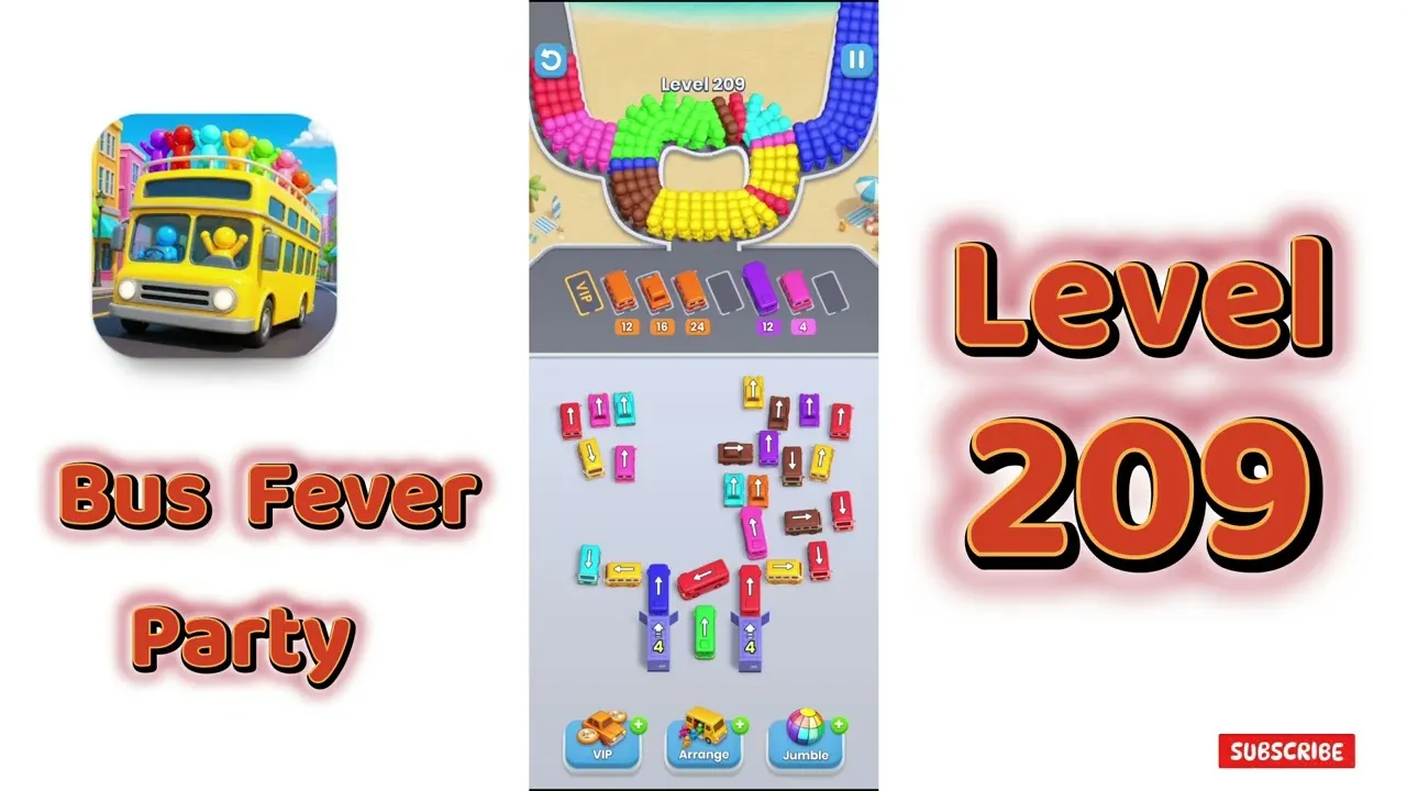 Bus Fever Party level 209 full walkthrough
