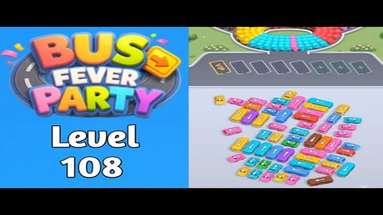 Bus Fever Party level 108 walkthrough, classic layout