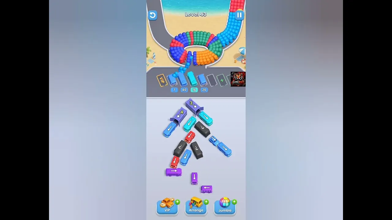 Bus Fever Party level 43 solution from start to finish