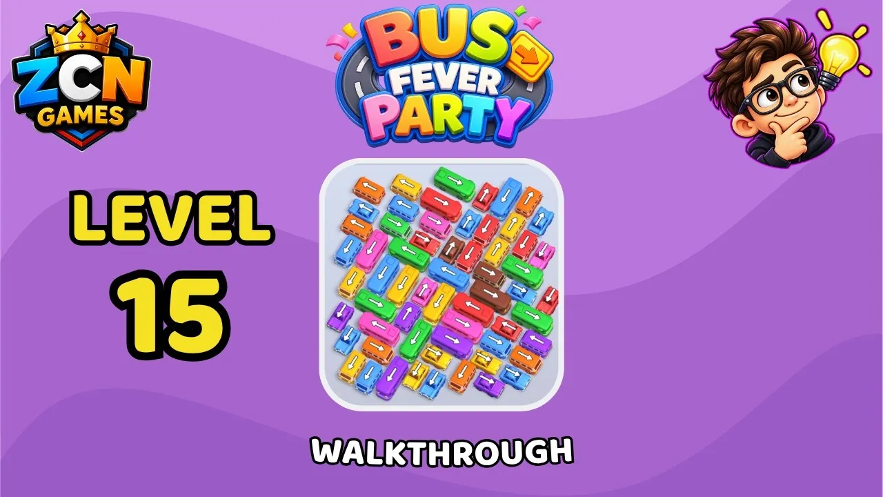 Bus Fever Party level 15 full walkthrough