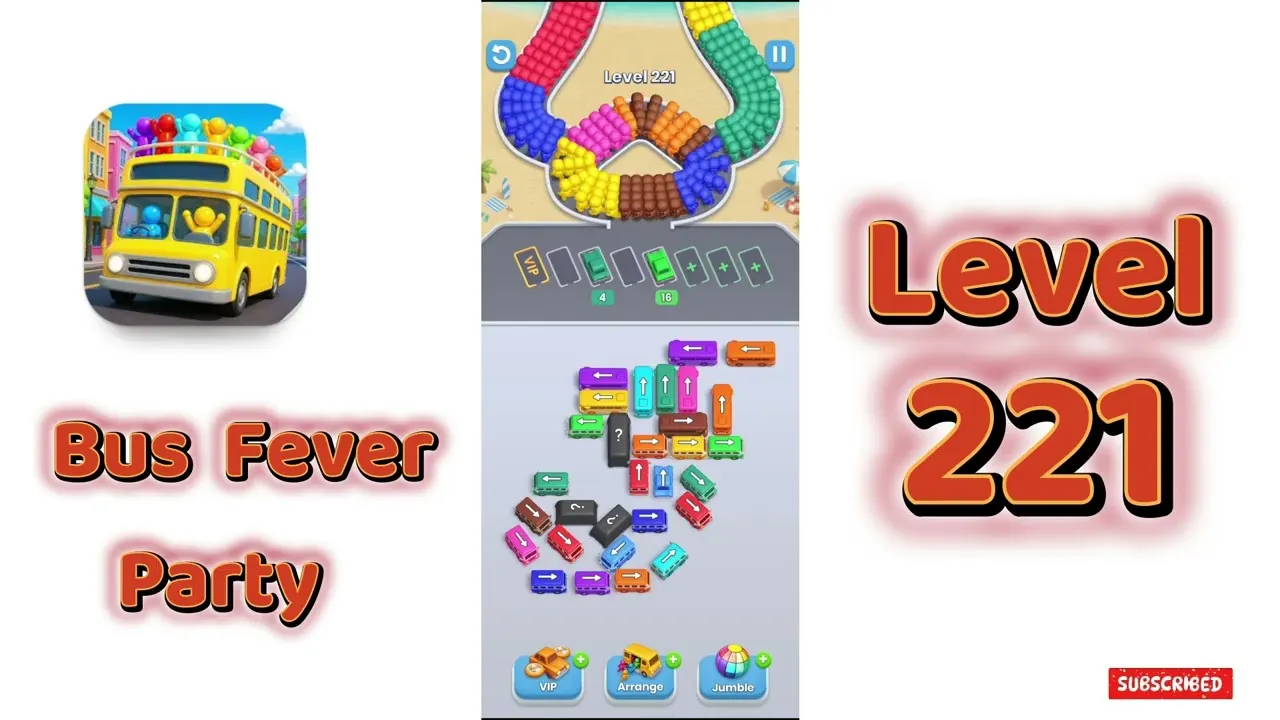 Bus Fever Party level 221 solution from start to finish